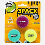 Compound Kings Oddly Satisfying Fluffy, Crunchy And Neon Squishy Like Slime Assorted Trio Pack For Kids