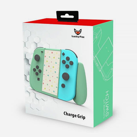 Ns Lucky Fox Joy Con Charge Grip Green