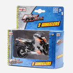 Maisto Fresh Metal 2 Wheelers (Black And Orange) Motorcycle Toy For Boys