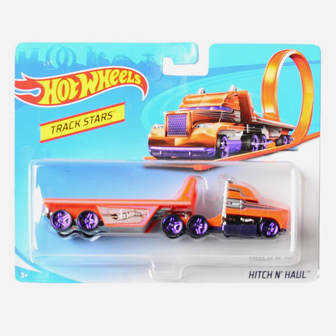 Hot Wheels Track Trucks Hitch Haul Orange Toy For Boys 1