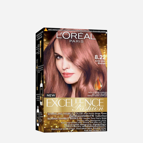 L'Oreal Excellence Hair Color Fashion Rose Gold 8.22