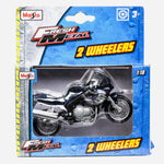 Maisto Fresh Metal 2 Wheelers Triumph (Glittery Blue With Silver) Motorcycle Toy For Boys