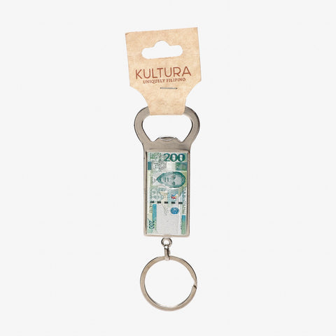 Kultura 200 Peso Bill Bottle Opener Keychain