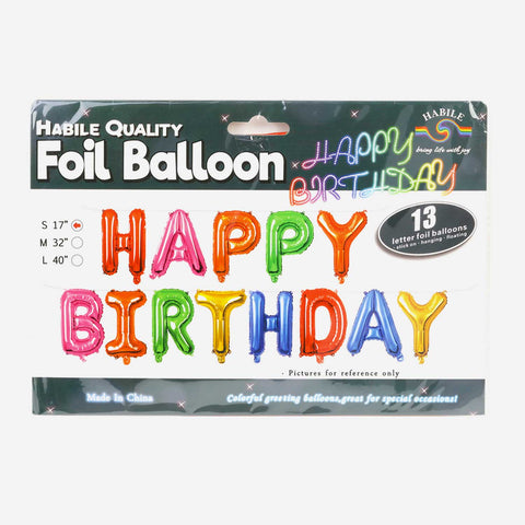 Happy Birthday Gold Foil Balloon Party Accessories