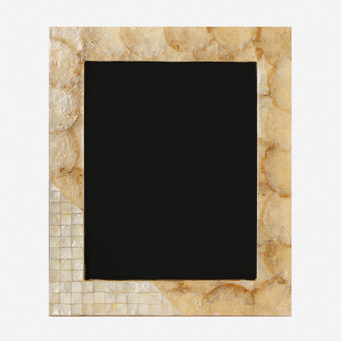 Tahanan by Kultura Picture Frame Capiz Smoke with Natural Square Chips on the Corner 8x10