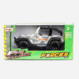 Maisto Fresh Metal Forces Gray Camouflage Jeep Toy For Boys