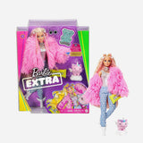 Barbie Fab Barbie Extra Doll - Pink Coat With Pet Unicorn-Pig Toy For Girls