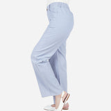 SM Woman Casual Pants Wide Leg Raw Hem With Pockets