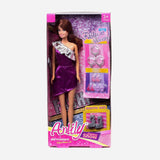 Anlily Fashion Show Doll In Purple Dress Toy For Kids