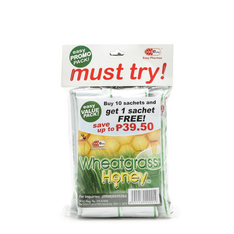 Easy Pha-Max Wheatgrass Honey Herbal Drink (10+1 Sachets)