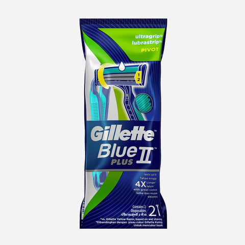 Gillette 2-Pack Plus Pivot Blue Disposable Razor