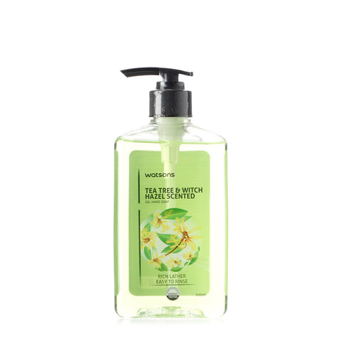 Watsons Tea Tree And Witch Hazel Scented Gel Hand Soap 500Ml