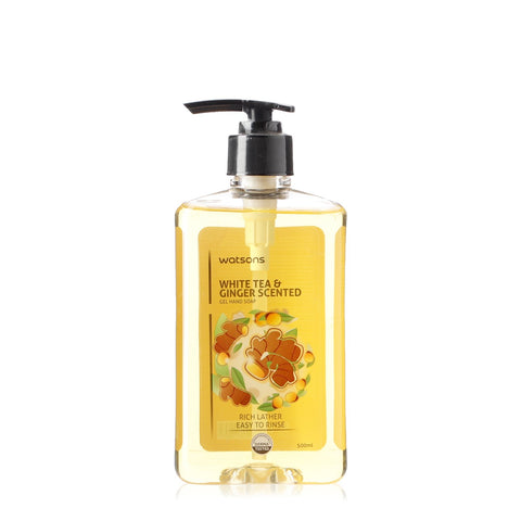 Watsons White Tea And Ginger Scented Gel Hand Soap 500Ml