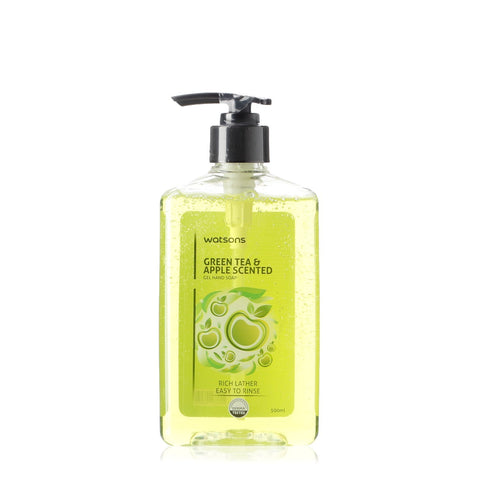 Watsons Green Tea And Apple Scented Gel Hand Soap 500Ml