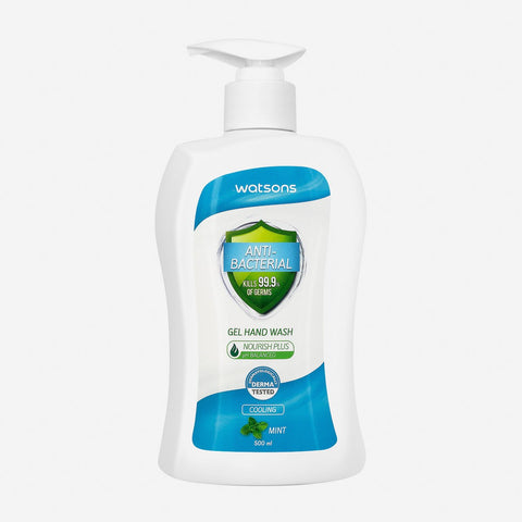 Watsons Anti-Bacterial Gel Hand Wash 500Ml - Mint