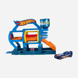 Hot Wheels City Fold Out Turbo Jet Car Wash Playset Toy For Boys