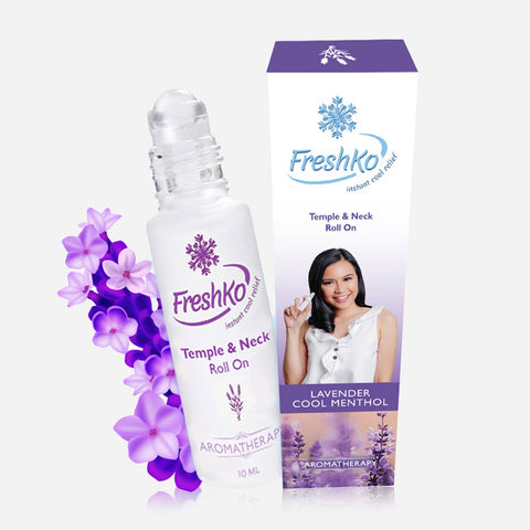 Freshko Temple And Neck Roll On Aromatherapy 10Ml - Lavender And Cool Menthol