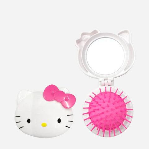 Hello Kitty Kids In Mind Compact Hairbrush Mirror