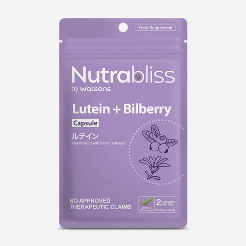 Nutrabliss By Watsons 60-Pack Lutein + Bilberry Capsule 266Mg