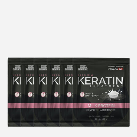 Luxe Organix 6-Pack Premium Keratin Treatment Milk Protein 20Ml