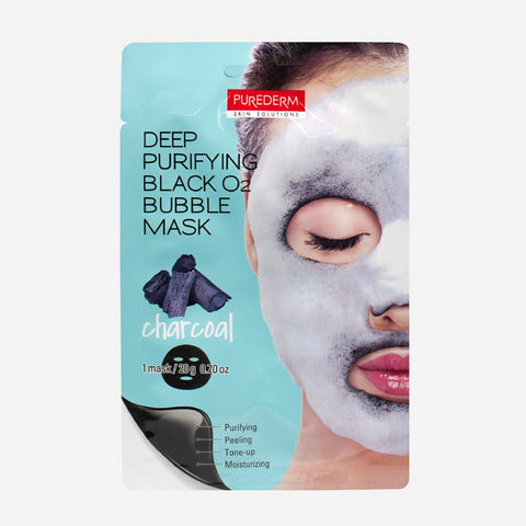 Purederm Deep Purifying Black O2 Bubble Mask 20G - Charcoal