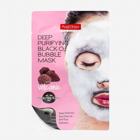 Purederm Deep Purifying Black O2 Bubble Mask 20G - Volcanic