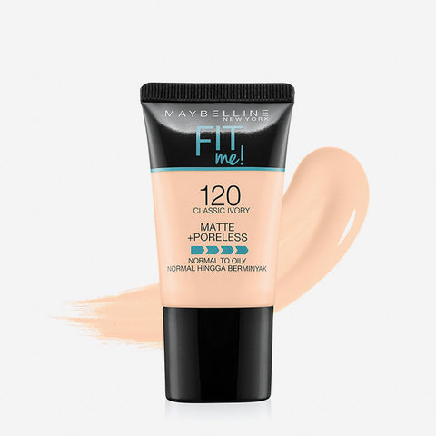 Maybelline Fit Me Matte Poreless Liquid Foundation - 120 Classic Ivory