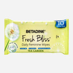 Betadine 10-Pack Fresh Bliss Daily Feminine Wipes - Tea Garden
