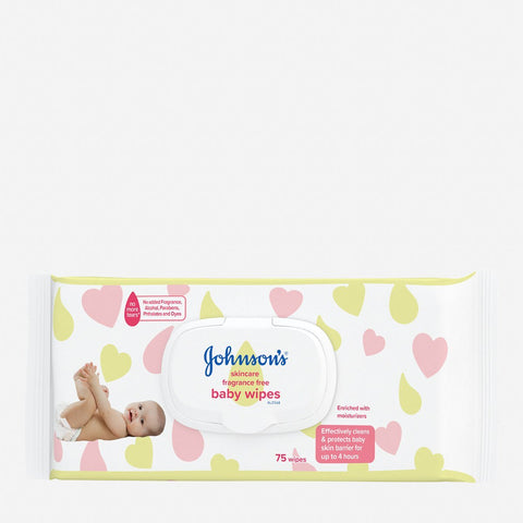 Johnson's 75-Sheet Baby Skincare Fragrance Free Wipes