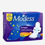 Modess 4-Pack All Night Napkin With Wings