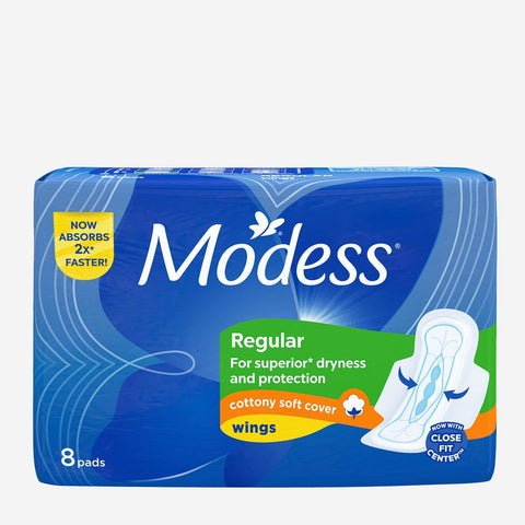 Modess 8-Pack Regular Napkin With Wings