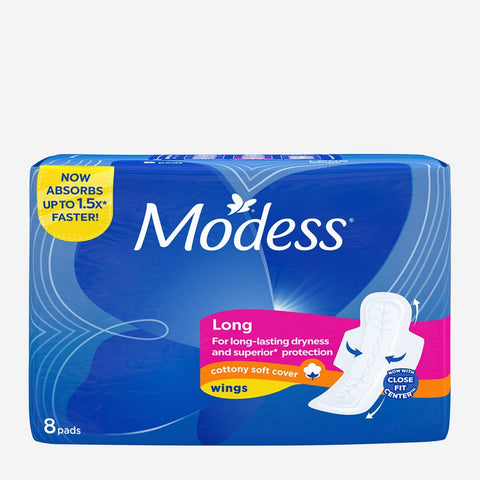 Modess 8-Pack Long Napkin With Wings