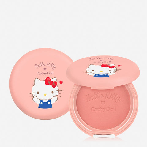 Cathy Doll Hello Kitty Cotton Shine Blusher 6.5G - #02 Frozen Peach