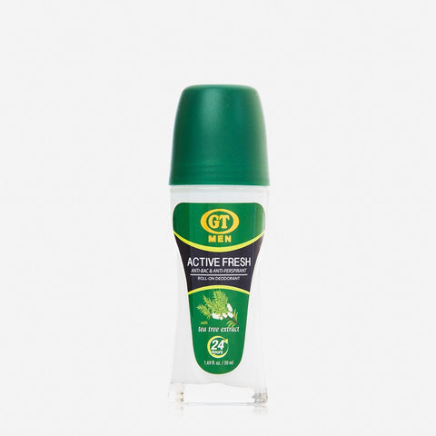 Gt Cosmetics Men'S Active Fresh Roll-On Deodorant With Tea Tree Extract 50Ml
