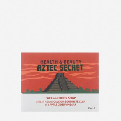 Aztec Secret 2-Pack Face And Body Soap 65G - Calcium Bentonite Clay And Apple Cider Vinegar