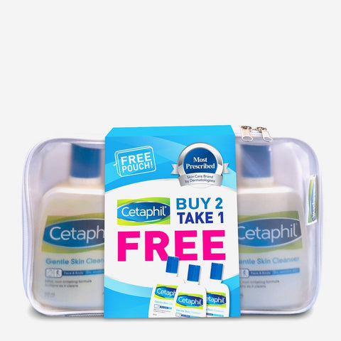 Cetaphil Buy 2 Take 1 Gentle Skin Cleanser 250Ml With Free Pouch