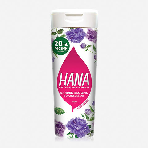 Hana Soft & Smooth Shampoo 200Ml - Garden Blooms And Lychees Scent