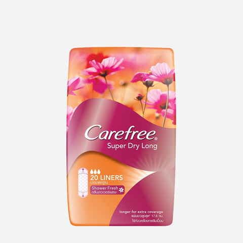 Carefree 20-Pack Super Dry Long Shower Fresh Panty Liner
