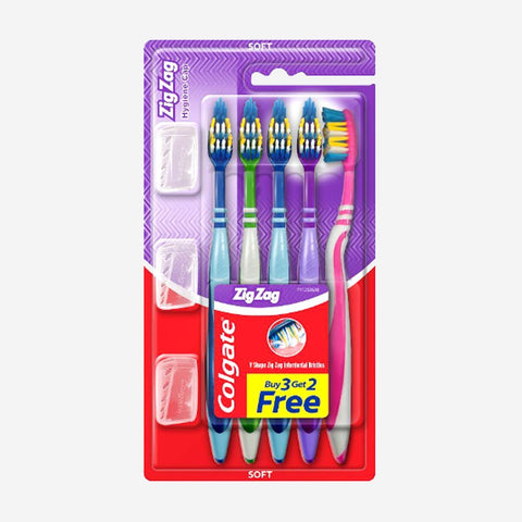 Buy 3 Get 2 Free Colgate Zigzag Soft Toothbrush With Cap