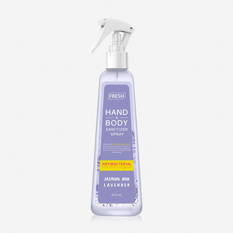 Fresh Hand And Body Sanitizer Spray 400Ml - Jasmine And Lavender