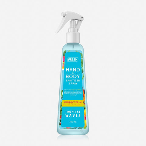 Fresh Hand And Body Sanitizer Spray 400Ml - Tropical Wave