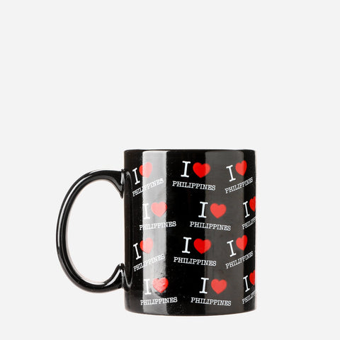 Kultura I Heart PH Black Ceramic Mug