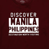Kamisa Discover Destinations Worth Statement Tee in Maroon