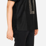 En Barong Filipino Polycotton Short Sleeve Black Barong