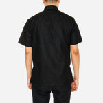 En Barong Filipino Polycotton Short Sleeve Black Barong