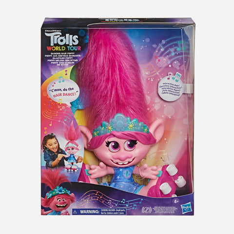 Dreamworks Trolls World Tour Dancing Hair Poppy Toy For Girls