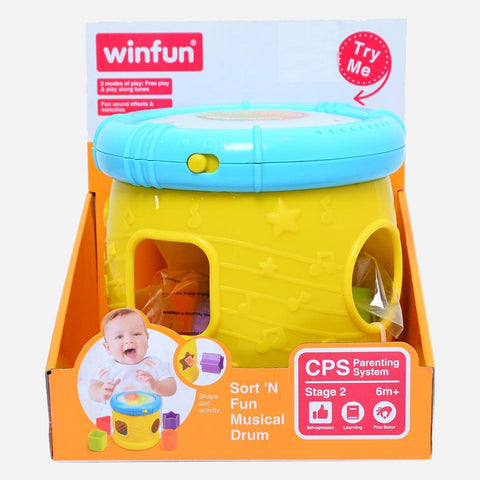 Winfun Sort 'N Fun Musical Drum Toy For Babies