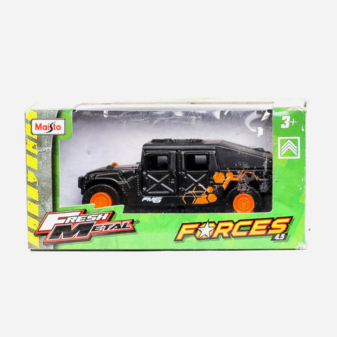 Maisto Fresh Metal Forces (Black With Orange) Vehicle Toy For Boys