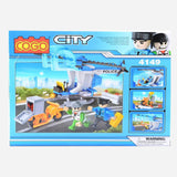 Cogo City Police Helicopter 164 Pieces Building Blocks Set For Kids