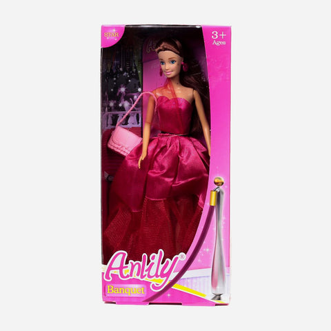 Anlily Star Banquet Doll In Fuchsia Dress Toy For Kids